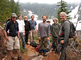 At Mason Lake after summiting Mount Defiance