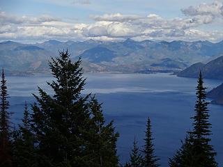 Lake Pend Oreille and the Cabinet Mtns in the distance.