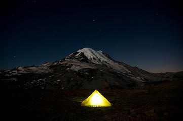 Glowing tent