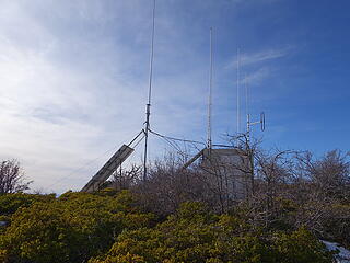 Radio towers on the summit
