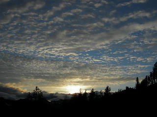 Evening clouds from camp