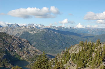 Spectacle Lake and Mountains Beyond