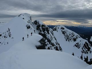 The return trip on the ridge