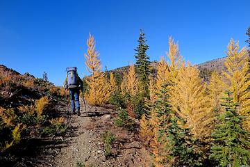 Starting up the trail