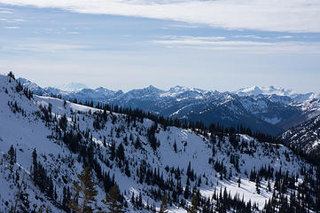 View of Mt. Rainier and Mt. Daniel
