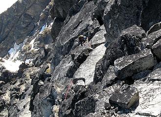 Yana cleaning the traverse