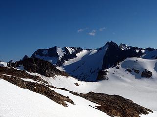 dome, spire, and dana glacier (all in distance)