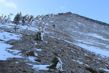 Wind blown ridge on Courtney