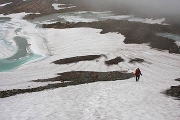 Greg below Chaney Glacier