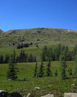 Sand Ridge and McCall Basin from Larch Pass, Pasayten Wilderness 7/13 to 7/17/17