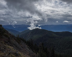 Clouds forming over Kachess Ridge