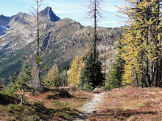 Starting down bootpath from Cutthroat Pass.