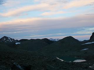 Glacial tarn that is all that remians of northern lobe of White Chuck Glacier