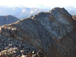 Ridge to second subsummit