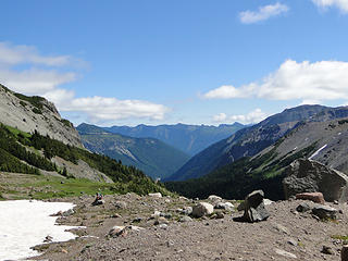 Views from turnaround spot above Glacier Basin.