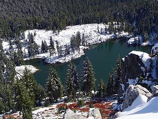 Black Lake below. A trail passes by here on the way to The Nub.