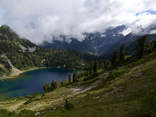 hiking up the ridge