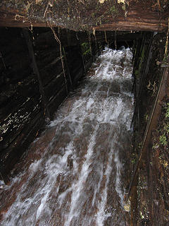 Looking down another log chute