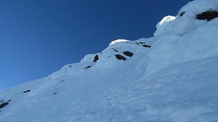 Climbing steep alpine ice