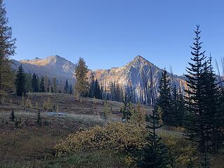 Meadow below Star Lake - Baldy summit the peak on the left