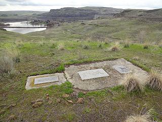 Old Bones Grave Site. 135 remains of Palouse Indians were moved here in 1964 when the Lower Monumental Dam raised the river level covering the original burial site.