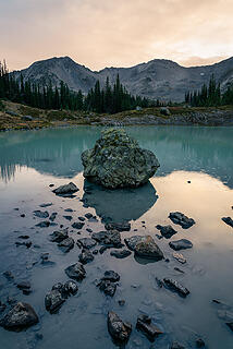 Rocks in a pond