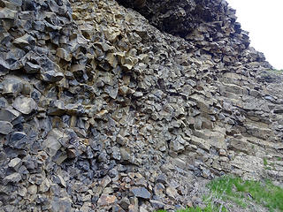 Basalt along the roadside.