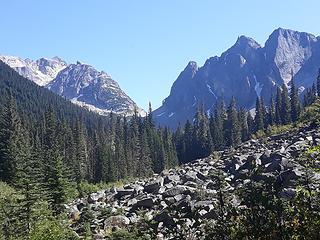 Finally, in the upper Thunder Creek drainage, that notch is Park Creek Pass