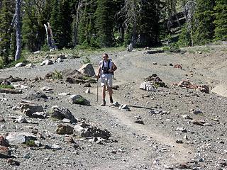 Steve moving through the "Barrens".