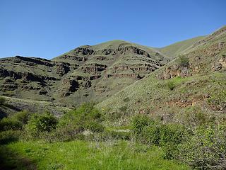 Canyon walls of Green Gulch.