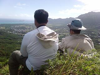 Enjoying the view from olomana