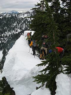 Heading back down the ridge