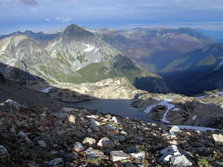 Specacle buttes and ice lake