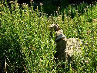 Hidden cairn in  the afternoon