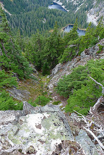 The steep route to the notch that Boo and Gabriel went up in 2012