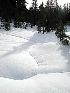 Snow patterns near Myrtle Lake