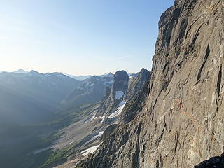 Steep north face of Slesse