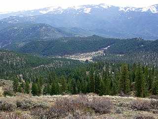 Meadows to the South of the summit, Pitcher Mountain, with Misson Ridge in the background