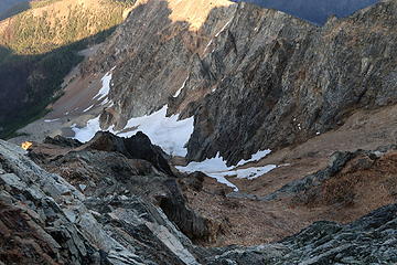 Despite the gentle south slopes, the NE side of Ptarmigan is very rugged