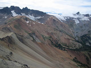 a big scree basin