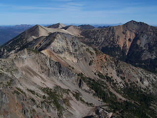 Looking north along the ridge leading to Aix.