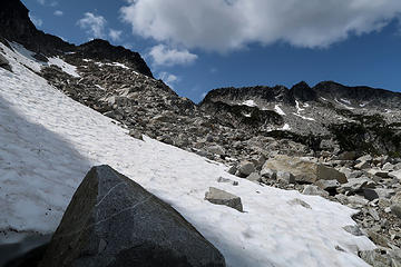 Heading up to the gap