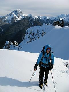 Dicey arriving on Chokwich, with Sloan beyond