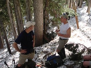 Jeff and Mark discussing how lost we were.