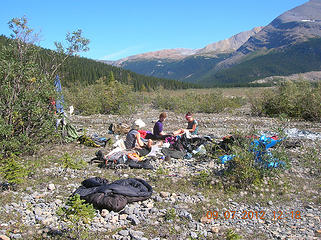 Yard sale at Berg Lake