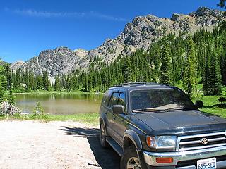 One of only a few high alpine lakes outside of wilderness you can drive to (with a 4WD) and car camp
