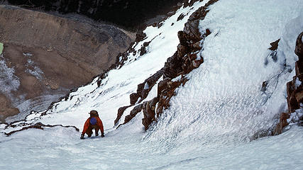 Climbing Edith Cavell's N face