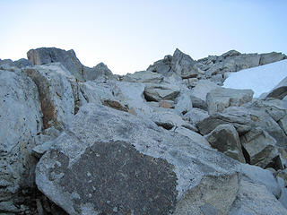 Rocks near summit