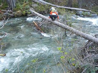 Josh crossed, but we didn't like this log