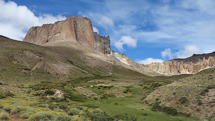 Cerro Colorado from the meadow camp